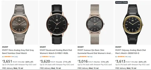 Image of MVMT Watches at Minimum 77% Discount