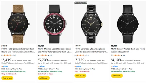 Image of MVMT Women's Watches at minimum 62% Discount