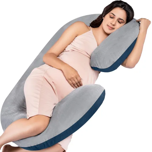 Image of MY ARMOR C-Shape Maternity Pillow with Velvet Cover