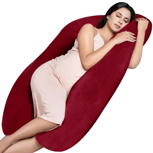 Image of MY ARMOR Full Body Maternity Pillow Maroon