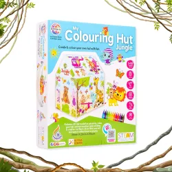 My Colouring Hut Jungle Theme (36 x 29 x 40 cm) DIY for Kids 3+Years