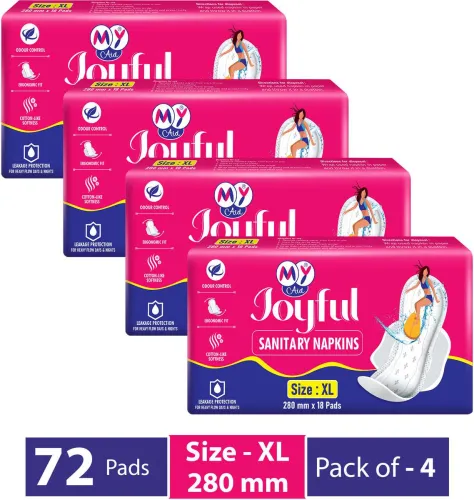 Image of MYAID JOYFUL Sanitary Pad (72 Pads) (Pack of 4)