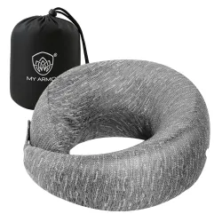 MYARMOR Memory Foam Travel Neck Pillow for Car