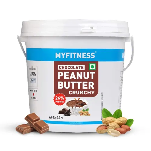 Image of MYFITNESS Peanut Butter Chocolate Spread Crunchy 2.5kg | 23g Protein & 9g Fiber | Tasty & Healthy Nut Butter Spread for 