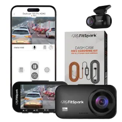 MyFitSpark DC-101 Pro ADAS Dual Channel Dash Cam for Car Front and Rear