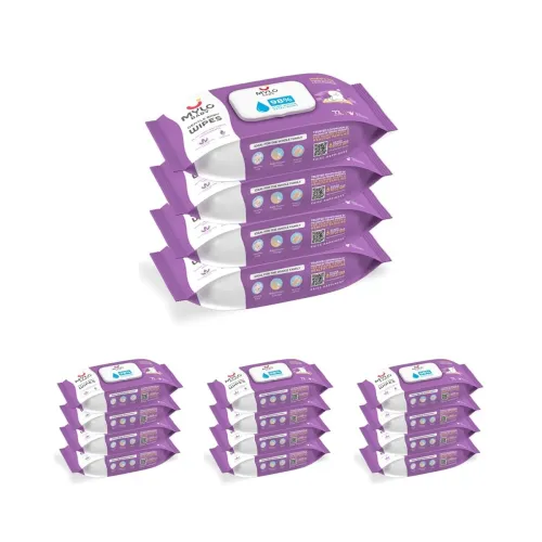 Image of Mylo Gentle Baby Wipes with Lid (72 Wipes x 16 Pack - 288 Water Wipes)