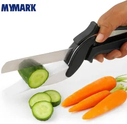 MyMark 2-in-1 Smart Cutter Stainless Steel Knife & Chopping Board