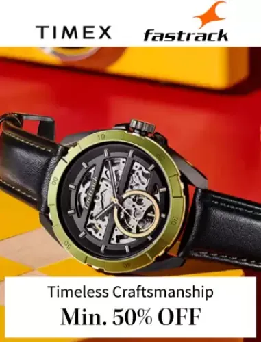 Image of Myntra Big Fashion Festival: Minimum 50% off on TIMEX and FASTRACK Analog Watches 