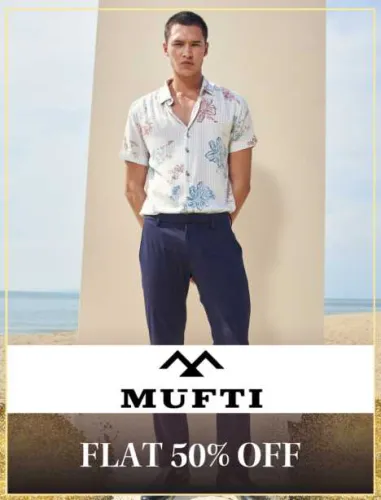 Image of Myntra Big Fashion Festival: Minimum 50% off on MUFTI Men's Fashion 
