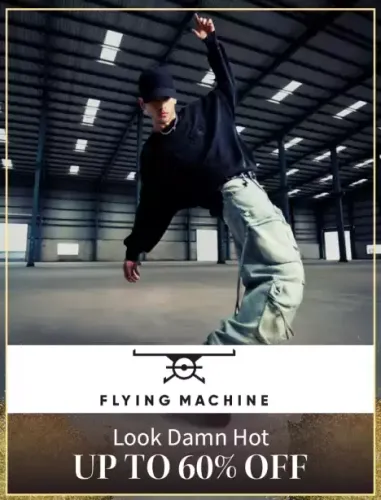 Image of Myntra Big Fashion Festival: Minimum 60% off on FLYING MACHINE Men's Fashion 