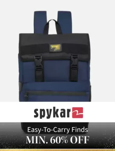 Image of Myntra Big Fashion Festival: Minimum 60% off on SPYKAR Bag packs 