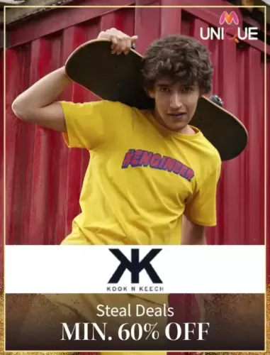 Image of Myntra Big Fashion Festival: Minimum 60% off on KOOK N KEECH Men's Fashion 