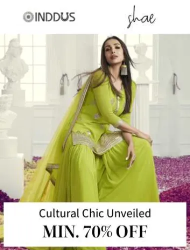 Image of Myntra Big Fashion Festival: Minimum 75% off on INDDUS and SHAE BY SASSAFRAS Women's Wear 