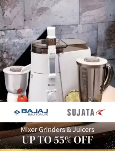 Image of Myntra Big Fashion Festival: Up To 55% off on BAJAJ HAVELS Mixer , Grinders and juicers 