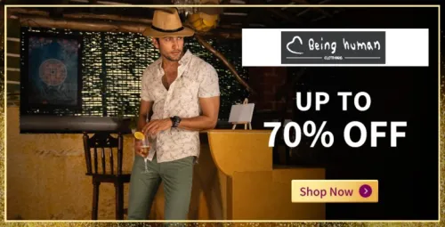 Image of Myntra Big Fashion Festival: Up To 70% off on BEING HUMAN Men's Fashion 