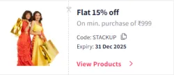 Myntra Coupon : Flat 15% Off on Beauty & Personal Care