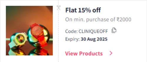 Image of Myntra Coupon : Flat 15% Off on Clinique Personal Care
