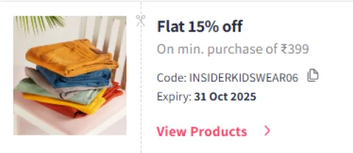 Image of Myntra Coupon : Flat 15% Off on Clothing & Footwear