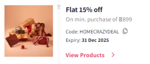 Image of Myntra Coupon : Flat 15% Off on Household Items