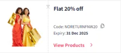 Myntra Coupon : Flat 20% Off on Clothing