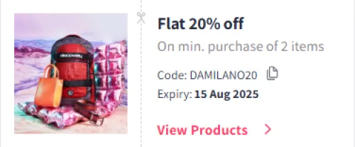 Image of Myntra Coupon : Flat 20% Off on Da Milano Handbags