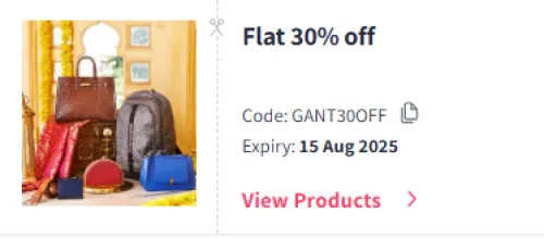 Image of Myntra Coupon : Flat 30% Off on GANT Men's Fashion