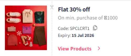 Image of Myntra Coupon : Flat 30% Off on Fashion & Accessories