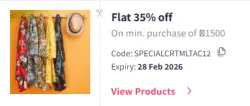 Myntra Coupon : Flat 35% Off on Bags & Belts