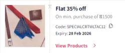 Myntra Coupon : Flat 35% Off on Fashion & Bags