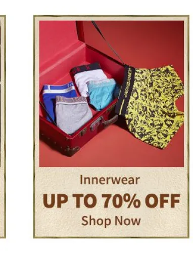Image of Myntra innerwear Offer : up to 70% Discount on innerwear 