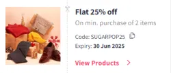 Myntra Coupon : Flat 25% Off on Sugar Pop Beauty Products