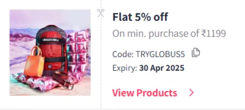 Image of Myntra Coupon: Flat 5% Off on Globus Women's Fashion & Handbags