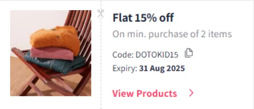 Image of Myntra Coupon : Flat 15% Off on Dotokids Kid's Fashion