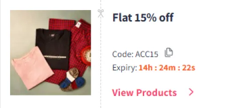 Image of Myntra Coupon : Flat 15% Off on Fashion, Jewellery & Handbags