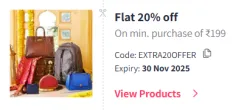 Myntra Coupon: Flat 20% off on Fashion, Smartwatches, & Personal Care