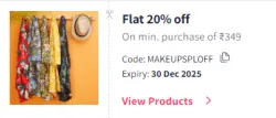 Myntra Coupon : Flat 20% Off on SWISS BEAUTY Beauty Products