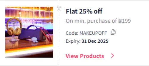 Image of Myntra Coupon : Flat 25% Off on Beauty & Personal Care Products