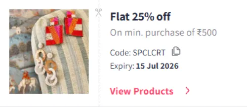 Image of Myntra Coupon : Flat 25% Off on Clothing, Jewellery and Personal Care