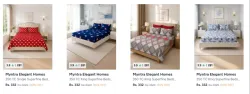 Myntra Elegant Homes Bedsheets at minimum 90% Discount