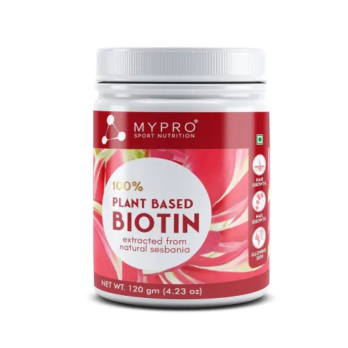 Image of Mypro Sport Nutrition Plant Based Biotin Extracted From Natural sesbania 120 Gm Powder (4.23 oz)