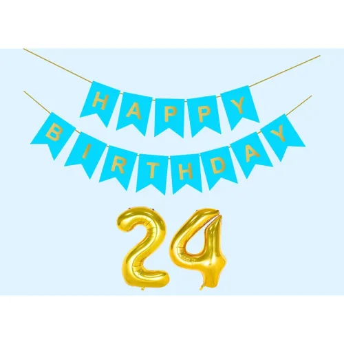 Image of Mystic Toy 24th Happy Birthday Decoration Kit 