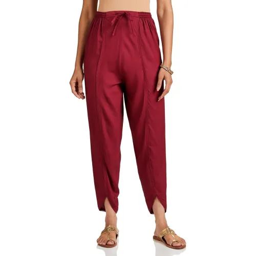 Image of Amazon Brand - Myx Women Relaxed Rayon Dhoti Pants (Available in Plus Sizes)