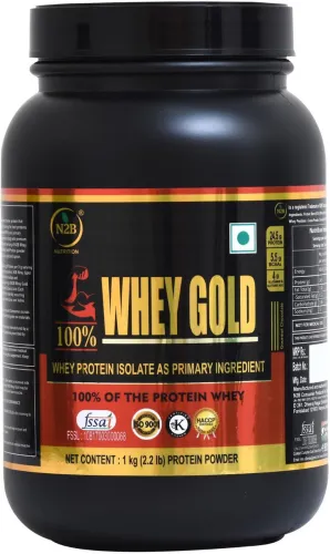 Image of N2B 100% Whey Gold Protein Supplement Powder 1kg Gourmet Chocolate