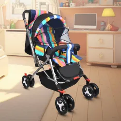 N2P Baby Pram/Stroller Easy Fold (0–3 Years, Multicolor)