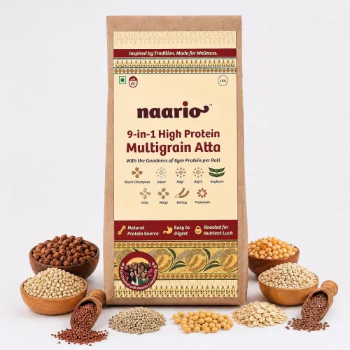 Image of Naario 9-in-1 Protein Atta | Multigrain Atta | 8g Protein Per Roti | No Wheat
