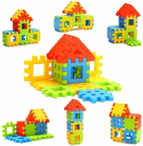 Image of Nabhya Happy Home PVC Packing Building Blocks Early Learning Educational Toy For Kids Age 2 To 5 (Multicolor)