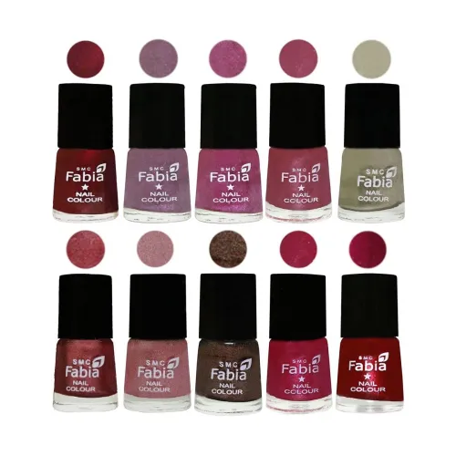 Image of Nail paint glossy nail polish combo, 6ml each * set of 10