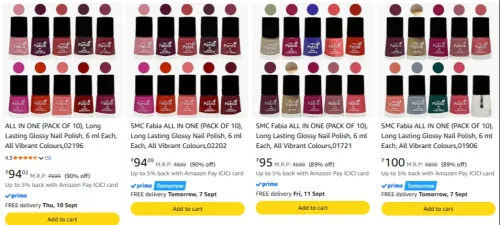 Image of Nail polish Starting From @ ₹94 