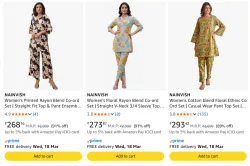 NAINVISH Womens Co-ord Set @ Starting ₹268