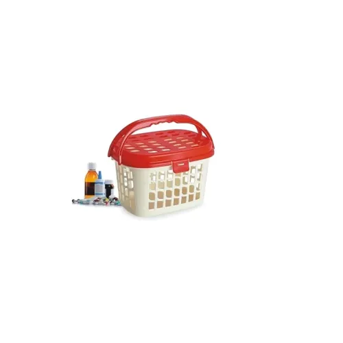 Image of Nakoda Plastic Maharaja Rectangular Storage Basket with Lid